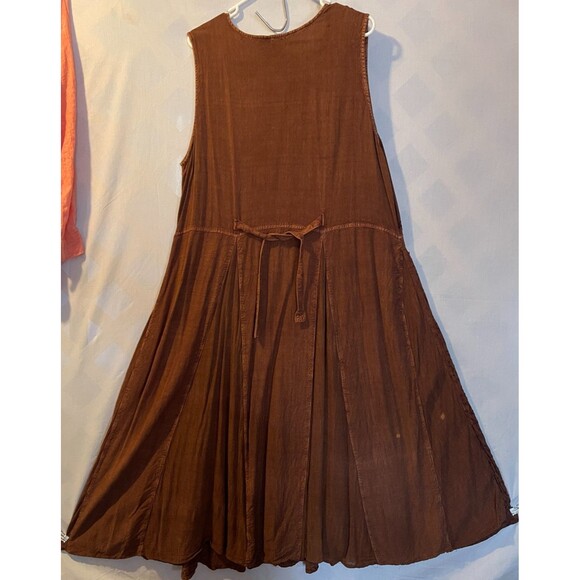 VTG M.P.H 90s Boho Hippie Embroidered Whimsical Festive Maxi Dress 1X  Flaws - Picture 9 of 11